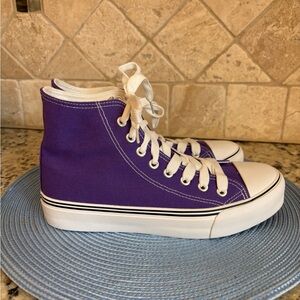 Adorable New Purple High-Top Sneakers